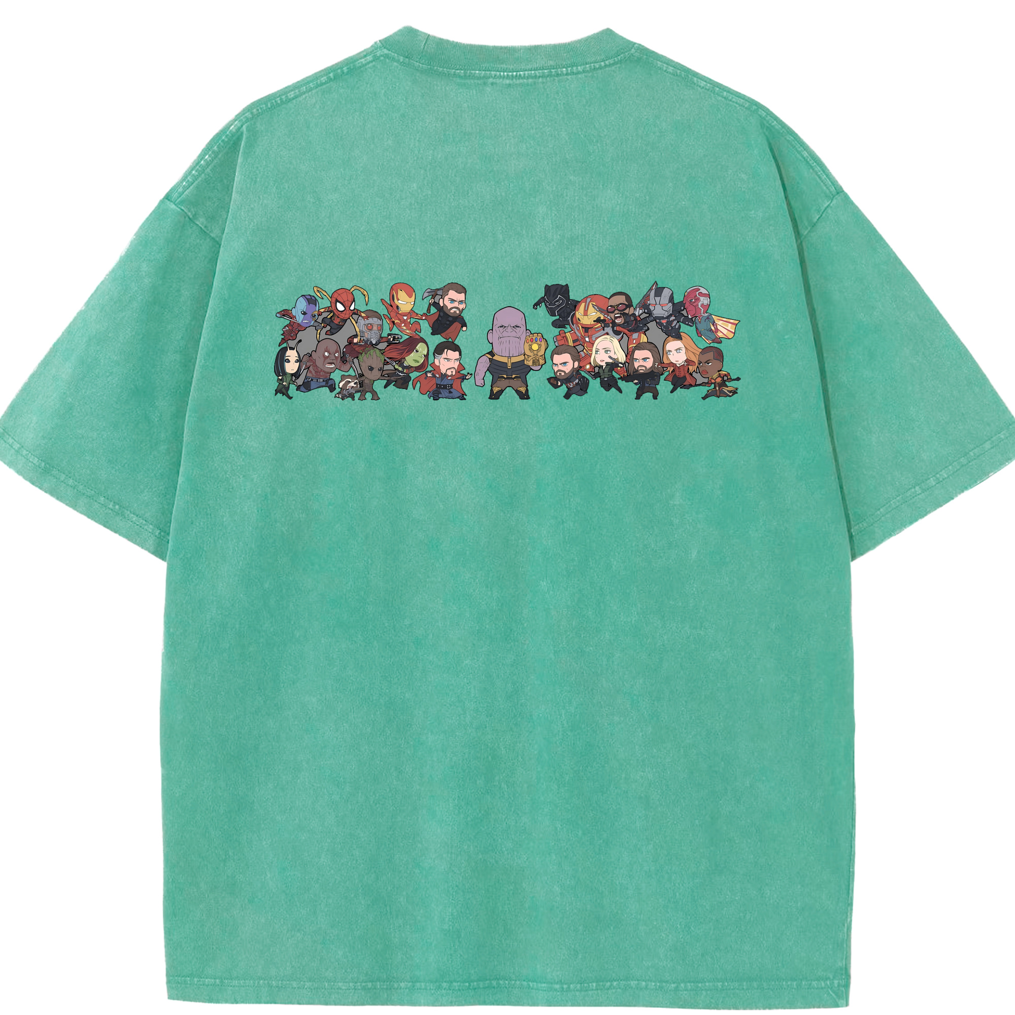 （画像用） アベンジャーズ The Avengers 綿100% ヴィンテージ風 半袖Tシャツ（背面プリント）